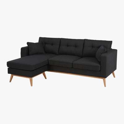 Maisons du Monde Scandinavian 4 5-Seater Anthracite Grey Modular Corner Sofa Brooke
