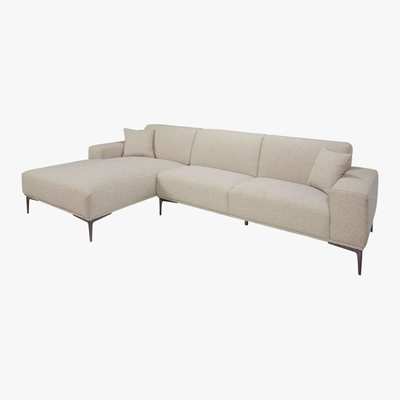 Maisons du Monde Mottled Light Grey 5-Seater Left Hand Corner Sofa Tokyo