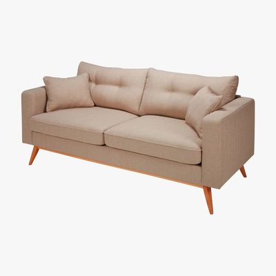 Maisons du Monde Scandinavian 3-Seater Beige Sofa Brooke