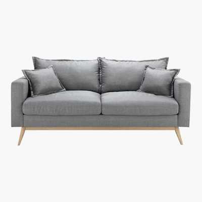 Maisons du Monde Scandinavian 3-Seater Light Grey Sofa Duke