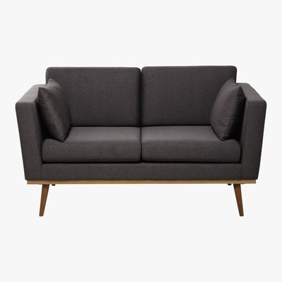 Maisons du Monde 2-Seater Vintage Sofa in Grey Timeo