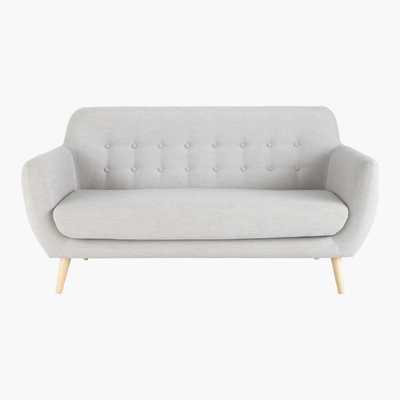 Maisons du Monde Scandinavian Grey 2 3-Seater Sofa Iceberg