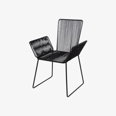 Amara Luxe - Wrapped Wing Armchair - Black