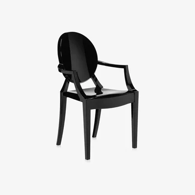 Amara Kartell - Louis Ghost Armchair - Glossy Black
