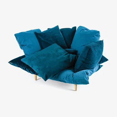 Amara Seletti - Comfy Upholstered Armchair - Turquoise