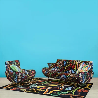 Amara Toiletpaper Upholstered Wooden Armchair