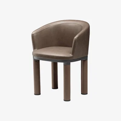 Amara GHIDINI 1961 - Bold Armchair - Natural Leather - Brown