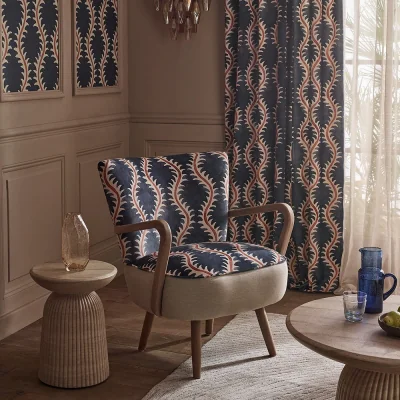 Atkin & Thyme Calvin Armchair in Linwood Helter Skelter Velvet