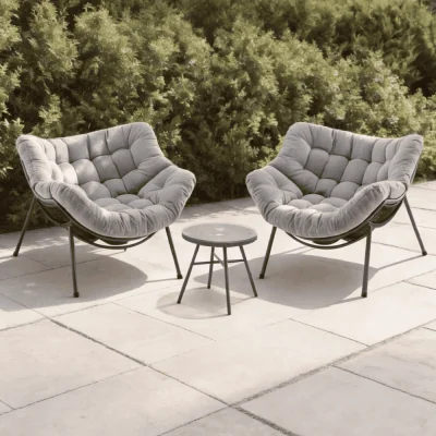 Atkin & Thyme Savannah Lounge Chairs and Table Set