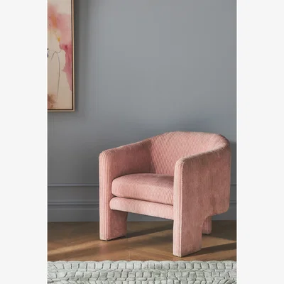 Anthropologie Effie Corduroy Tripod Armchair