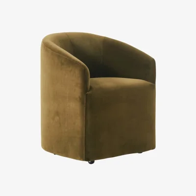 Andrew Martin Alto Dining Chair Velvet Olive, Dining/ Arm Chair - Andrew Martin