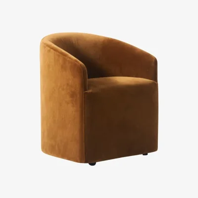 Andrew Martin Alto Dining Chair Velvet Caramel, Chair - Andrew Martin