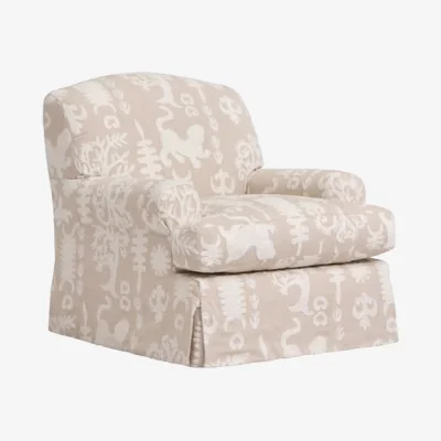 Andrew Martin Greenwich Chair Tiger Tree, Chair, Light Neutral - Andrew Martin Cotton