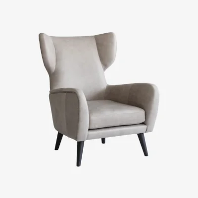 Andrew Martin Felix Chair, Chair, Grey - Andrew Martin Leather