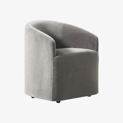 Andrew Martin Alto Dining Chair Velvet Ash, Chair - Andrew Martin