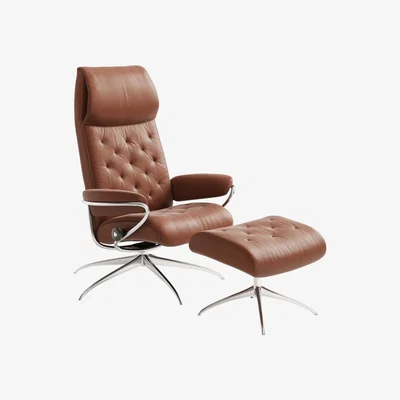 Barker and Stonehouse Stressless Metro Chair &amp; Stool, Choice of Leather
