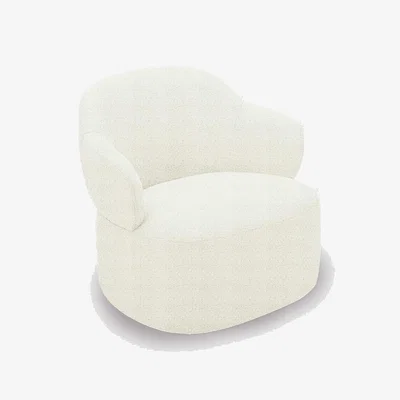 Barker and Stonehouse Ansley Swivel Armchair, Neutral Fabric | Barker & Stonehouse