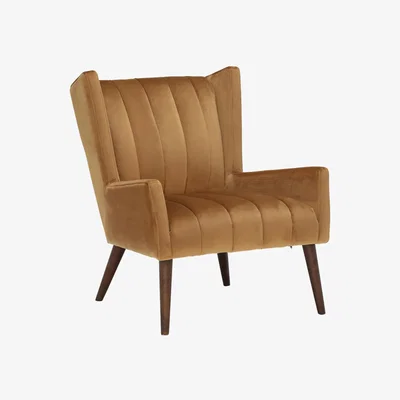 Barker and Stonehouse Ellis Armchair, Yellow Fabric | Barker & Stonehouse