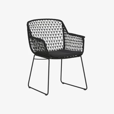 Barker and Stonehouse Argent Dining Armchair, Black | Barker & Stonehouse