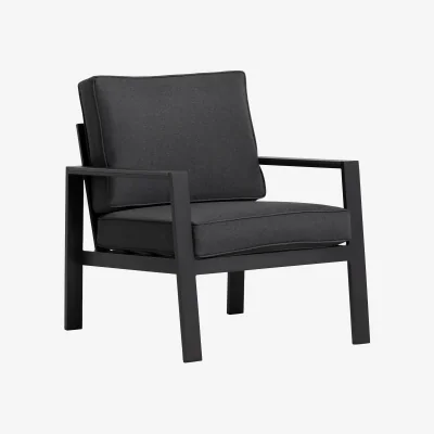 Barker and Stonehouse Fierza Lounge Chair, Aluminium, Grey | Barker & Stonehouse