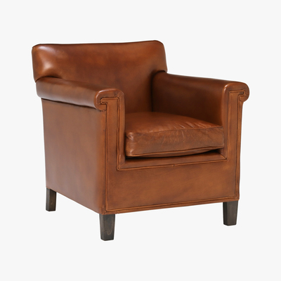Barker and Stonehouse Chastleton Leather Armchair, Light Brown