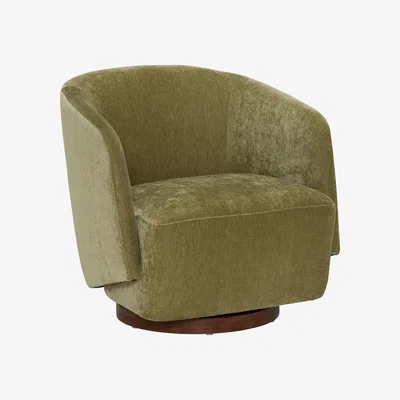 Barker and Stonehouse Pellaro Swivel Armchair, Green | Barker & Stonehouse