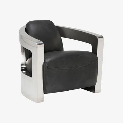 Barker and Stonehouse Bruno Armchair, Black Leather | Barker & Stonehouse
