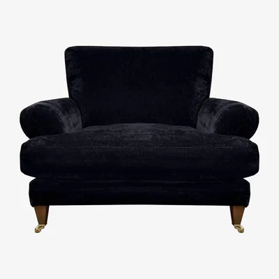 Barker and Stonehouse Durant Standard Armchair, Navy Fabric | Barker & Stonehouse