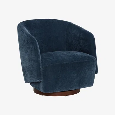 Barker and Stonehouse Pellaro Swivel Armchair, Blue | Barker & Stonehouse