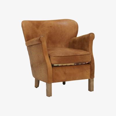 Barker and Stonehouse Timothy Oulton Stud Professor Armchair, Brown Leather | Barker & Stonehouse