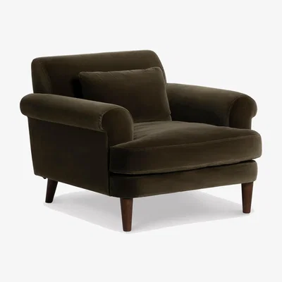 Barker and Stonehouse Cassian Accent Armchair, Green Velvet | Barker & Stonehouse