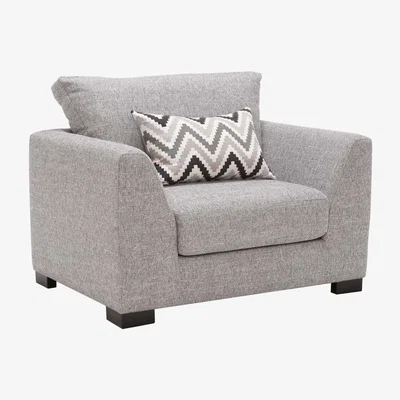 Barker and Stonehouse Milford Fabric Armchair, Grey | Barker & Stonehouse