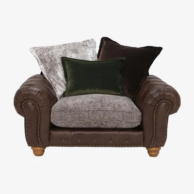 Barker and Stonehouse Melville Pillow Back Snuggle Chair, Stock