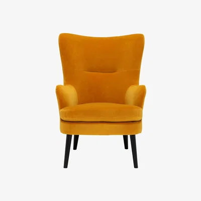 Barker and Stonehouse Velvet Accent Chair - Green With Black Legs - W87 x D73.5 x H104cm - Barker &amp; Stonehouse