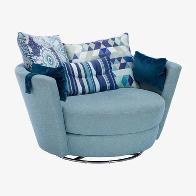 Barker and Stonehouse Aragon Swivel Armchair Fabric | Barker & Stonehouse