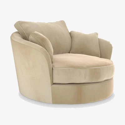 Barker and Stonehouse Harrington Cuddler Swivel, Neutral Fabric | Barker & Stonehouse