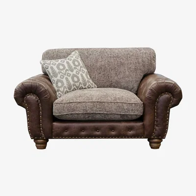 Barker and Stonehouse Melville Standard Back Snuggle Armchair, 776 Leather | Barker & Stonehouse