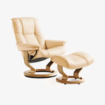 Barker and Stonehouse Stressless Mayfair Medium Classic Chair &amp; Stool, Quickship