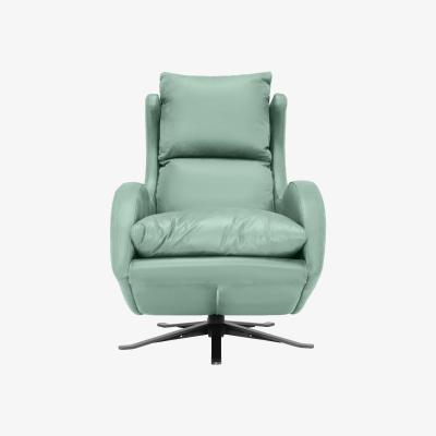 Barker and Stonehouse Lenny Rocking & Swivelling Armchair, Green Leather | Barker & Stonehouse