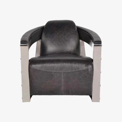 Barker and Stonehouse Timothy Oulton Mars MK3 Armchair, Black Leather | Barker & Stonehouse