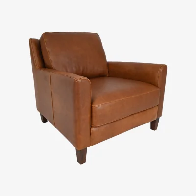 Barker and Stonehouse Albard Armchair, Brown Leather | Barker & Stonehouse