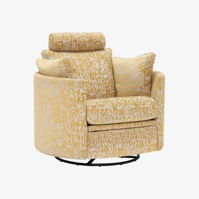 Barker and Stonehouse Fama Moon Fabric Recliner Swivel Chair