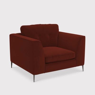 Barker and Stonehouse Conza Armchair, Red Fabric | Barker & Stonehouse