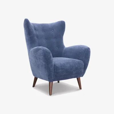 Barker and Stonehouse Lucian Armchair, Blue Fabric | Barker & Stonehouse
