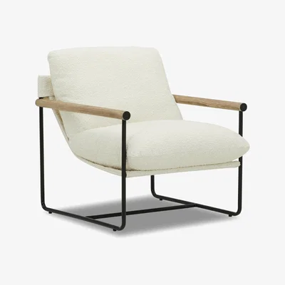 Barker and Stonehouse Whittaker Armchair, White | Barker & Stonehouse
