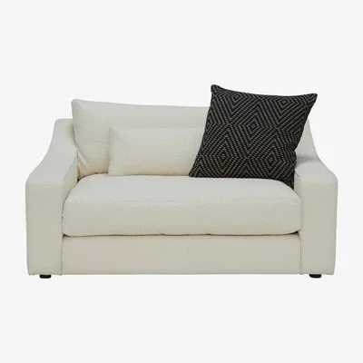Barker and Stonehouse Arwen Snuggler with Scatter Cushion Armchair, Neutral Fabric | Barker & Stonehouse