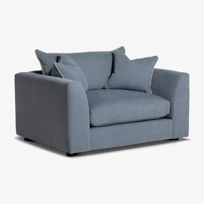 Barker and Stonehouse Lincoln Cuddler, Blue Fabric | Barker & Stonehouse