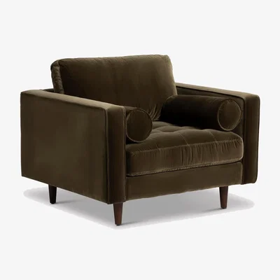 Barker and Stonehouse Hemingway Armchair, Green Velvet | Barker & Stonehouse