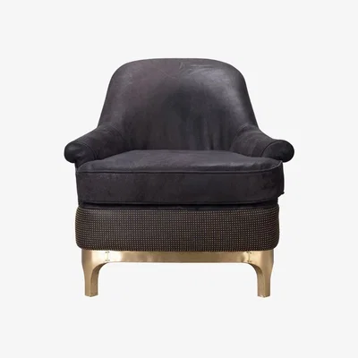 Barker and Stonehouse Timothy Oulton Bastille Armchair, Black Leather | Barker & Stonehouse
