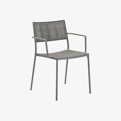Barker and Stonehouse Cane-line Less Stackable Armchair, Light Grey | Barker & Stonehouse